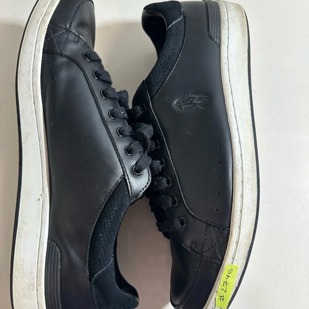 Polo by Ralph Lauren Men's Black Leather Sneakers